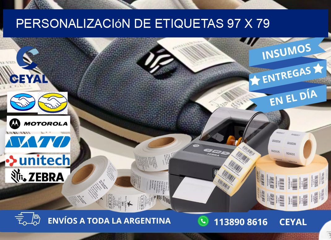 Personalización de etiquetas 97 x 79