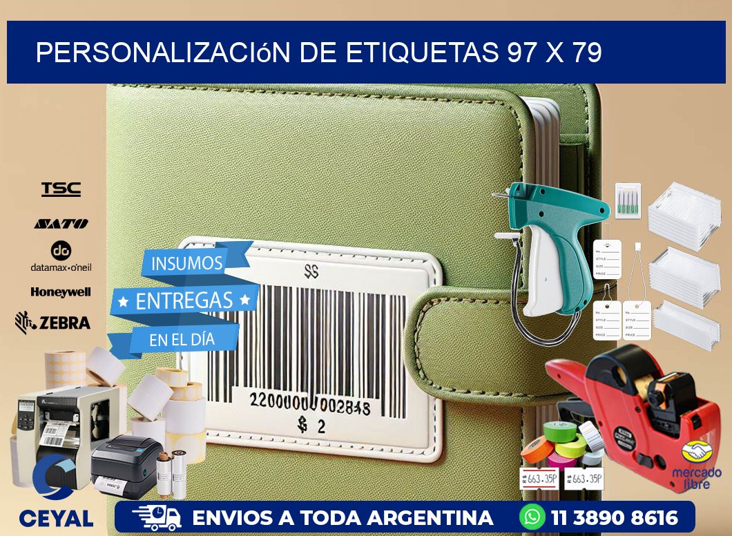 Personalización de etiquetas 97 x 79