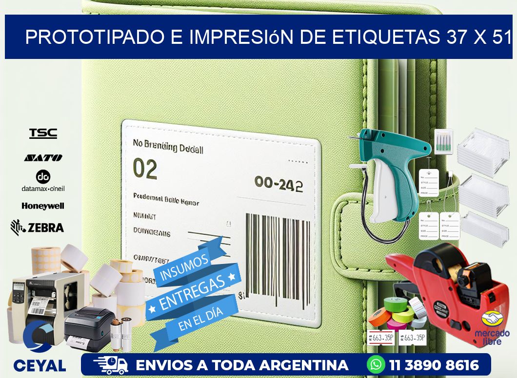 Prototipado e impresión de etiquetas 37 x 51
