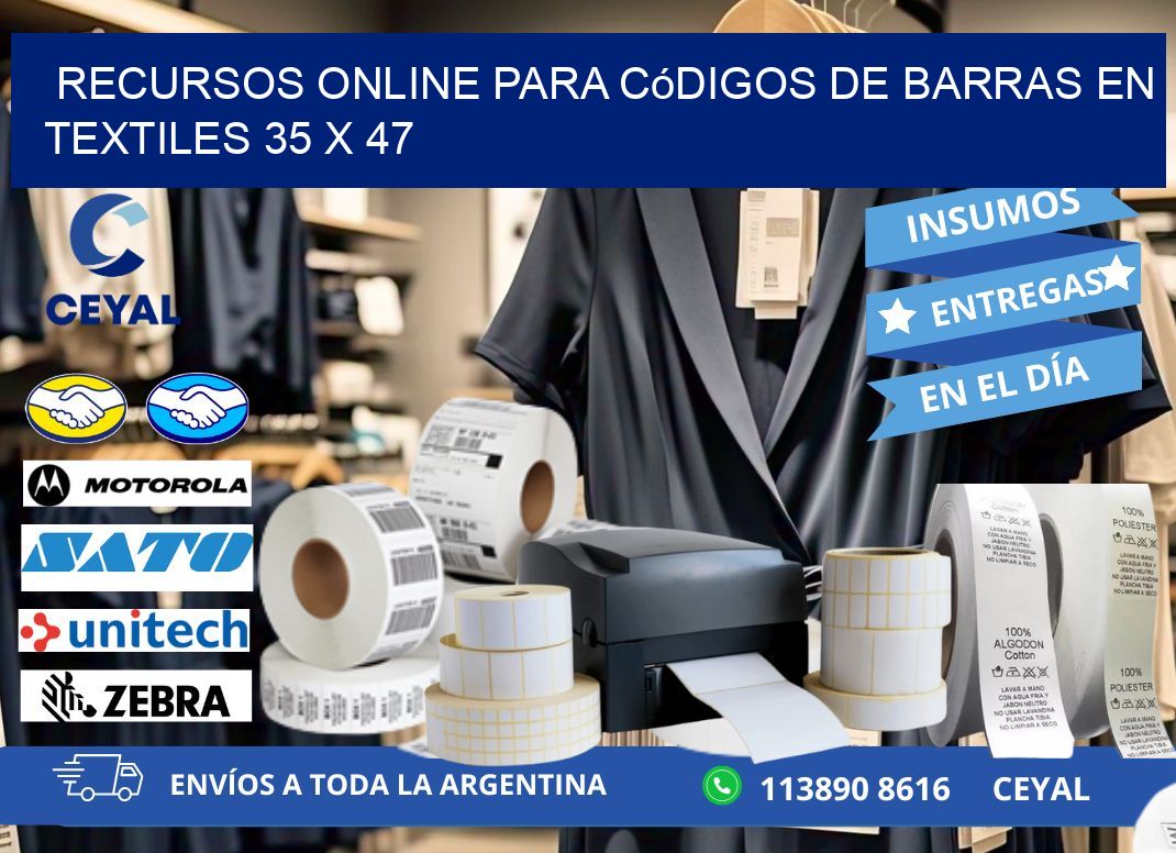 Recursos Online para Códigos de Barras en Textiles 35 x 47