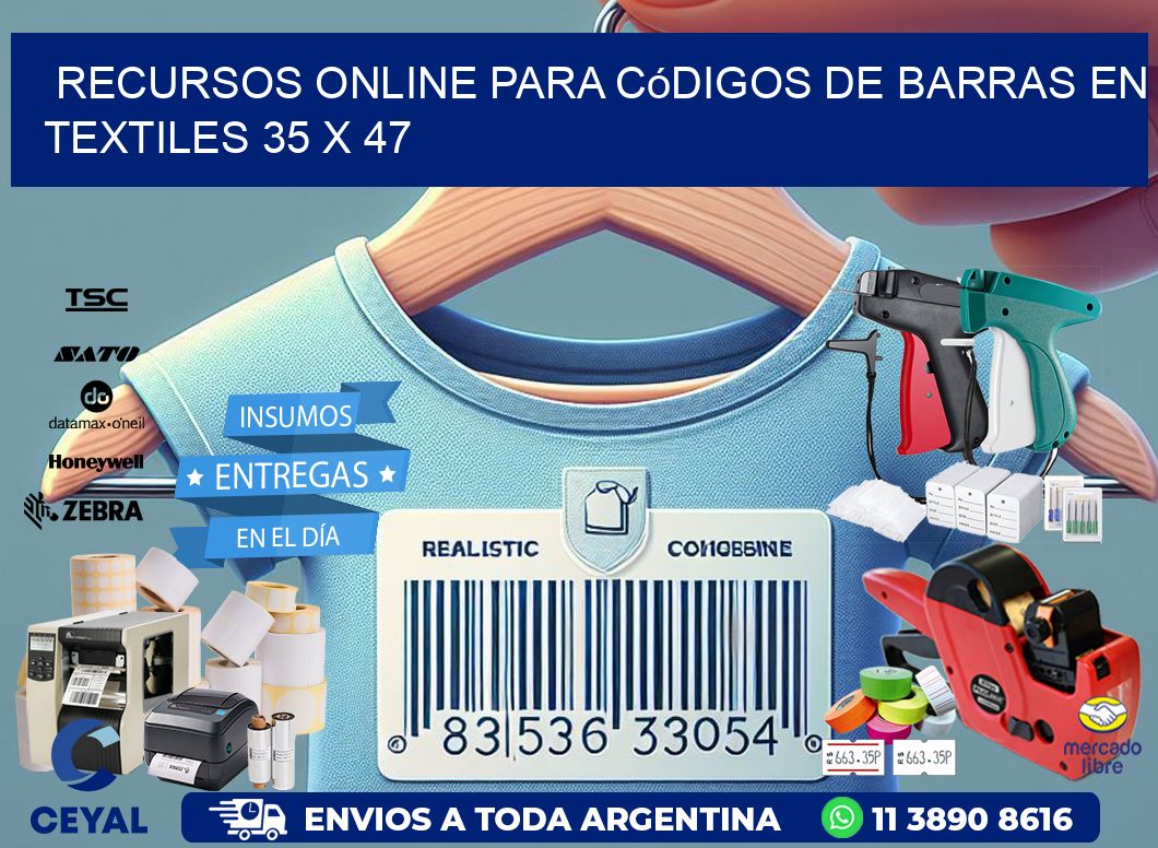 Recursos Online para Códigos de Barras en Textiles 35 x 47