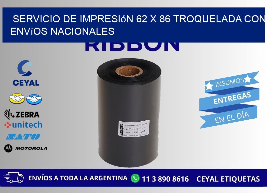 Servicio de impresión 62 x 86 troquelada con envíos nacionales
