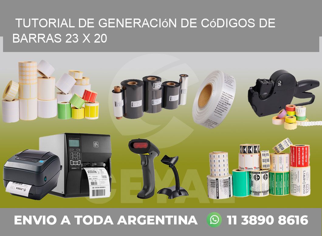 Tutorial de Generación de Códigos de Barras 23 x 20