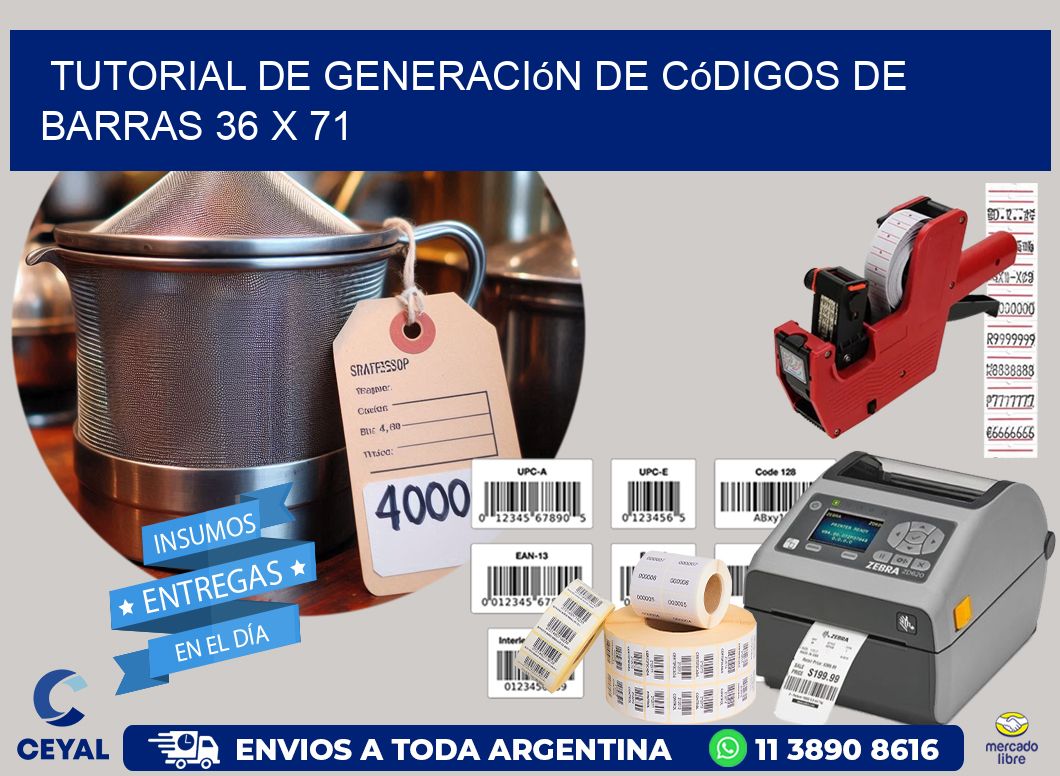Tutorial de Generación de Códigos de Barras 36 x 71