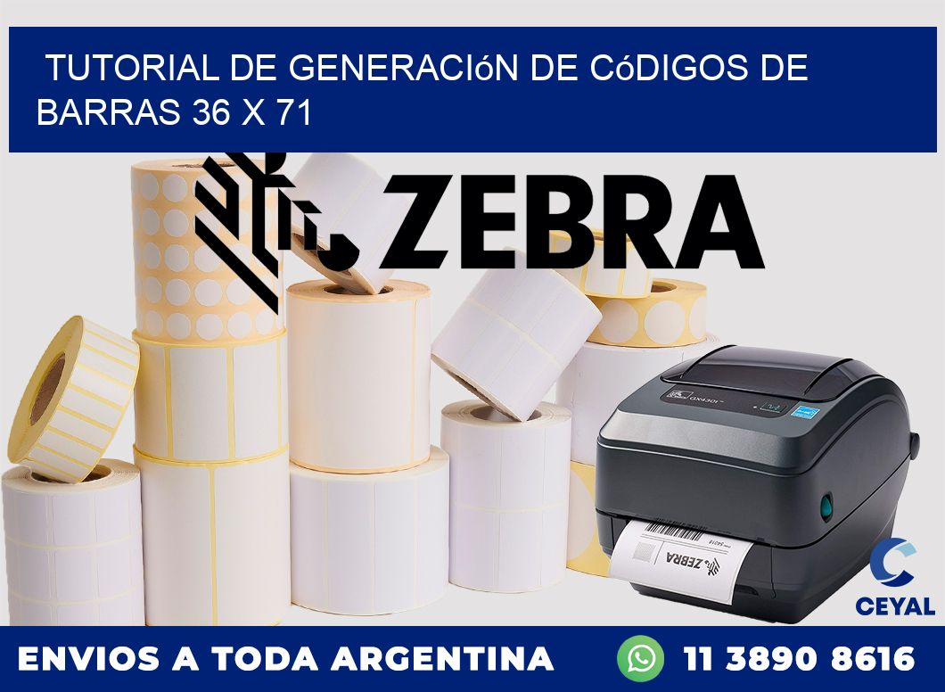 Tutorial de Generación de Códigos de Barras 36 x 71