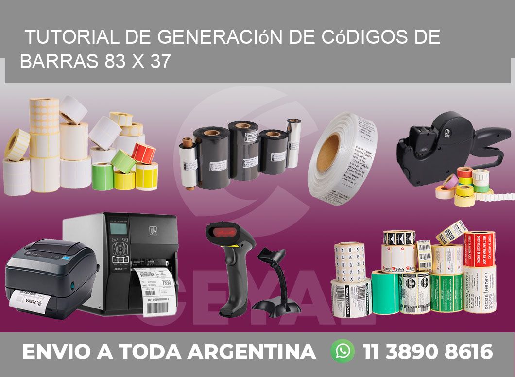 Tutorial de Generación de Códigos de Barras 83 x 37