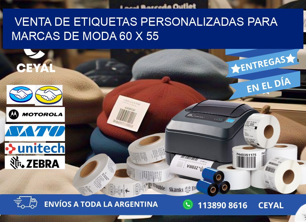Venta de Etiquetas Personalizadas para Marcas de Moda 60 x 55