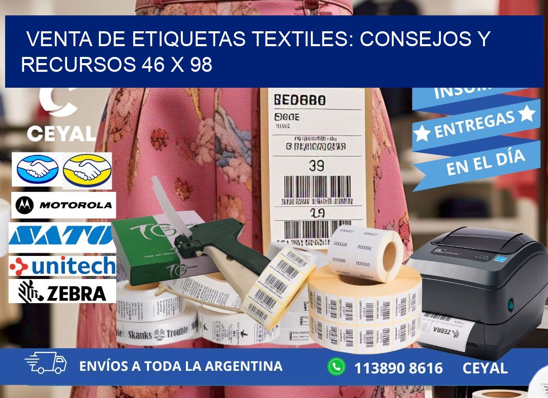 Venta de Etiquetas Textiles: Consejos y Recursos 46 x 98