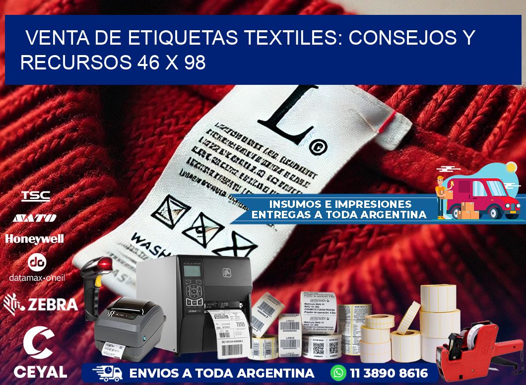 Venta de Etiquetas Textiles: Consejos y Recursos 46 x 98