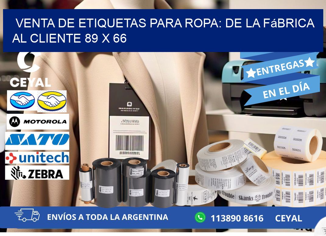 Venta de Etiquetas para Ropa: De la Fábrica al Cliente 89 x 66