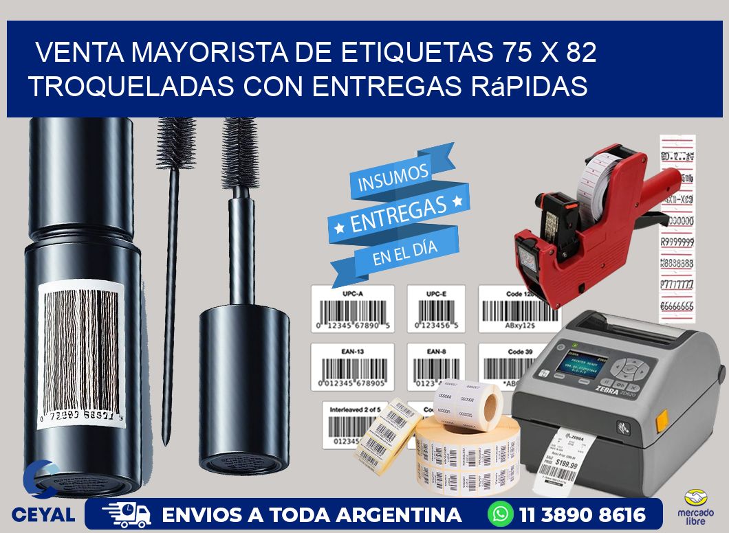Venta mayorista de etiquetas 75 x 82 troqueladas con entregas rápidas