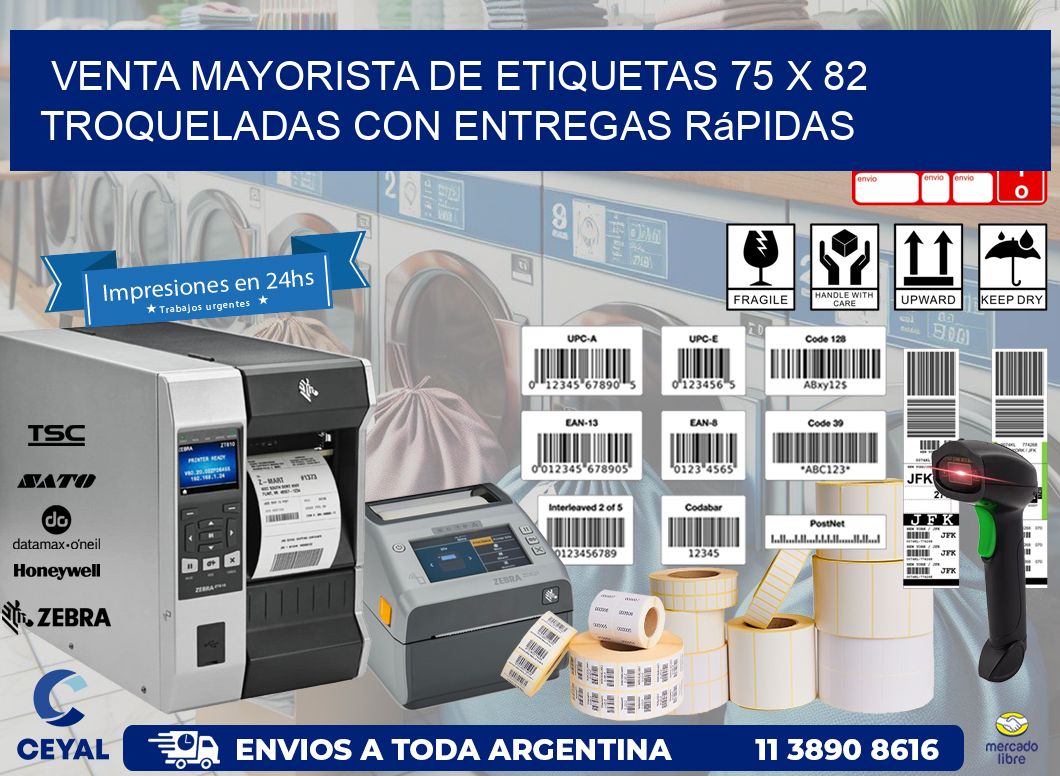 Venta mayorista de etiquetas 75 x 82 troqueladas con entregas rápidas