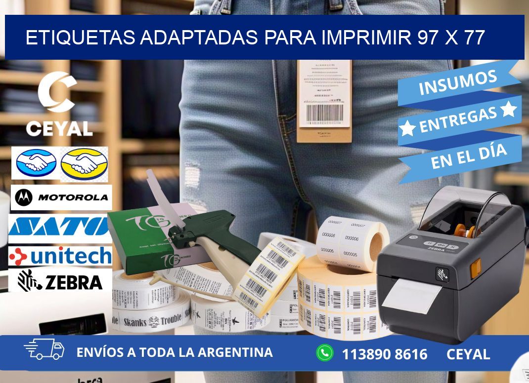 etiquetas adaptadas para imprimir 97 x 77
