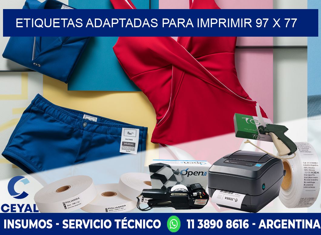 etiquetas adaptadas para imprimir 97 x 77