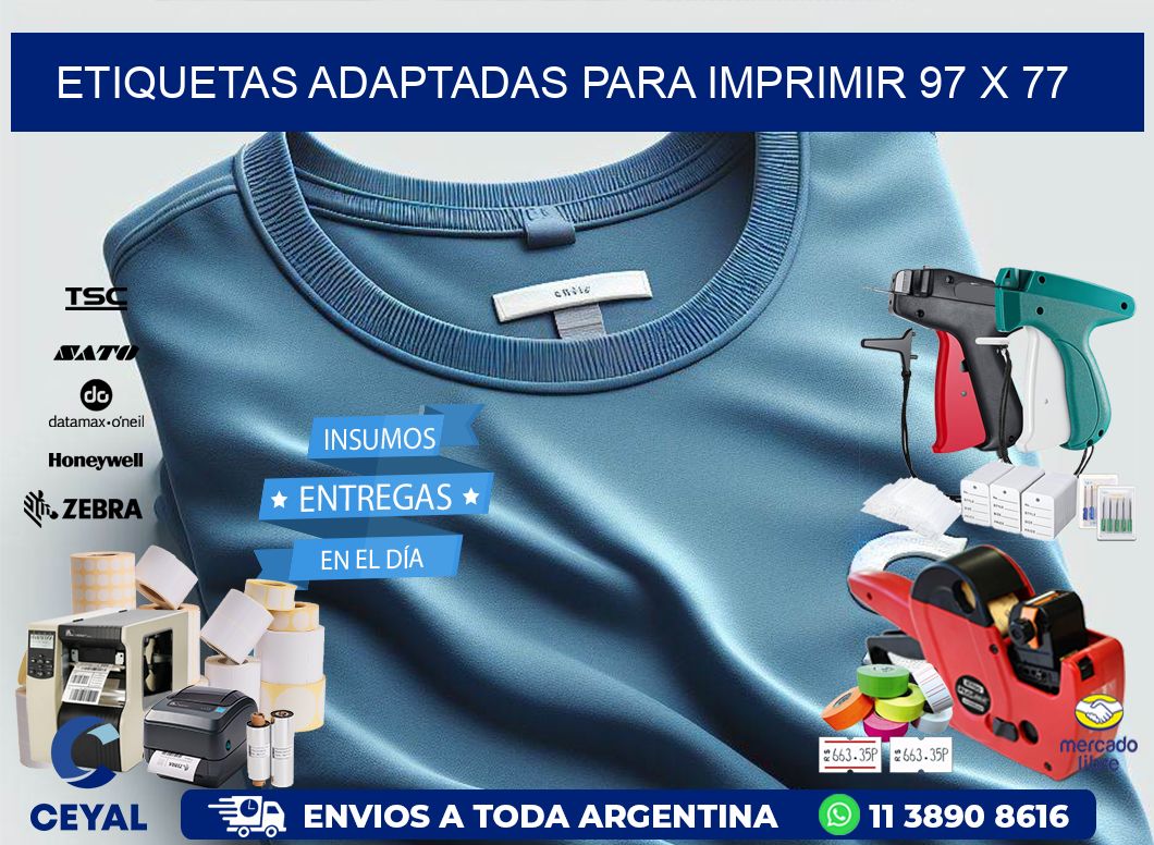 etiquetas adaptadas para imprimir 97 x 77