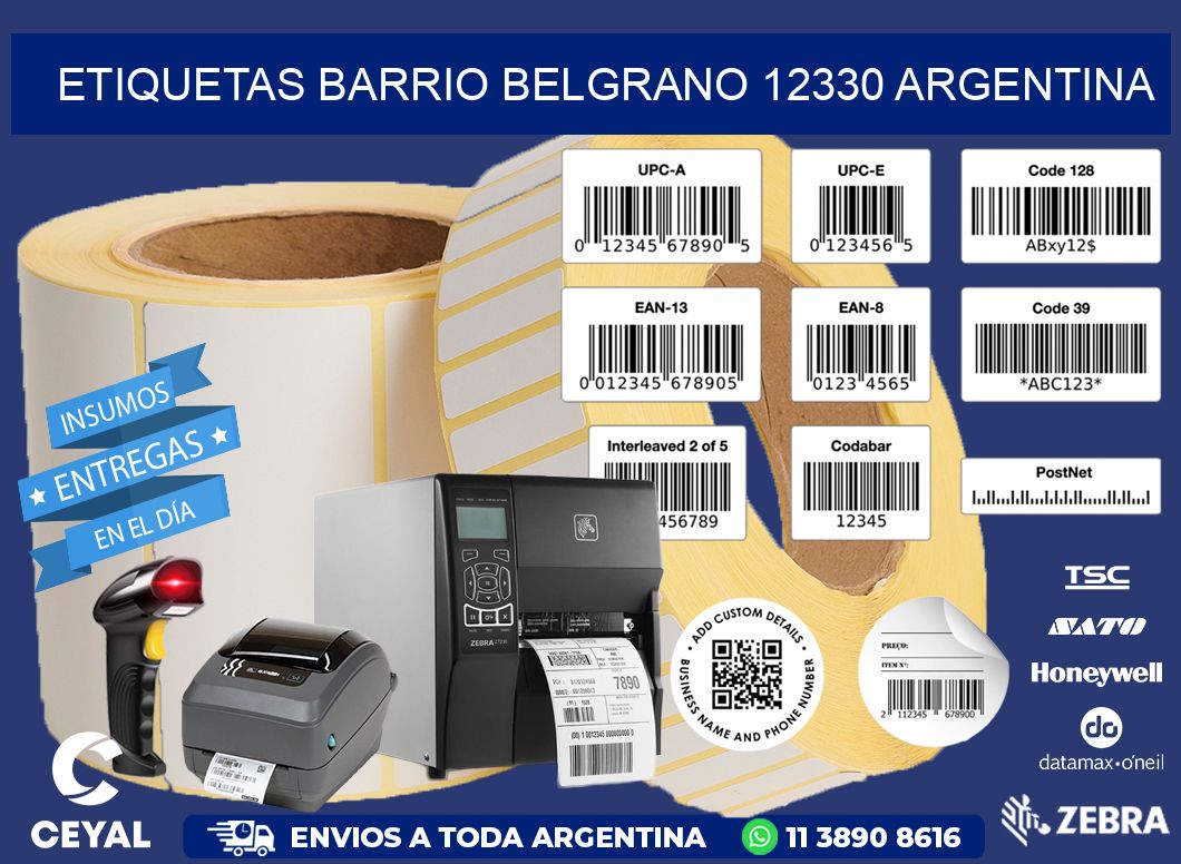 etiquetas barrio belgrano 12330 argentina