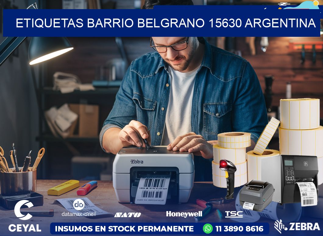 etiquetas barrio belgrano 15630 argentina