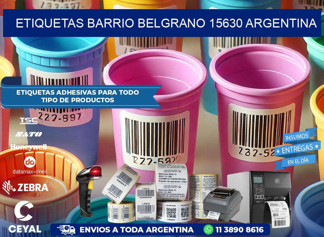 etiquetas barrio belgrano 15630 argentina