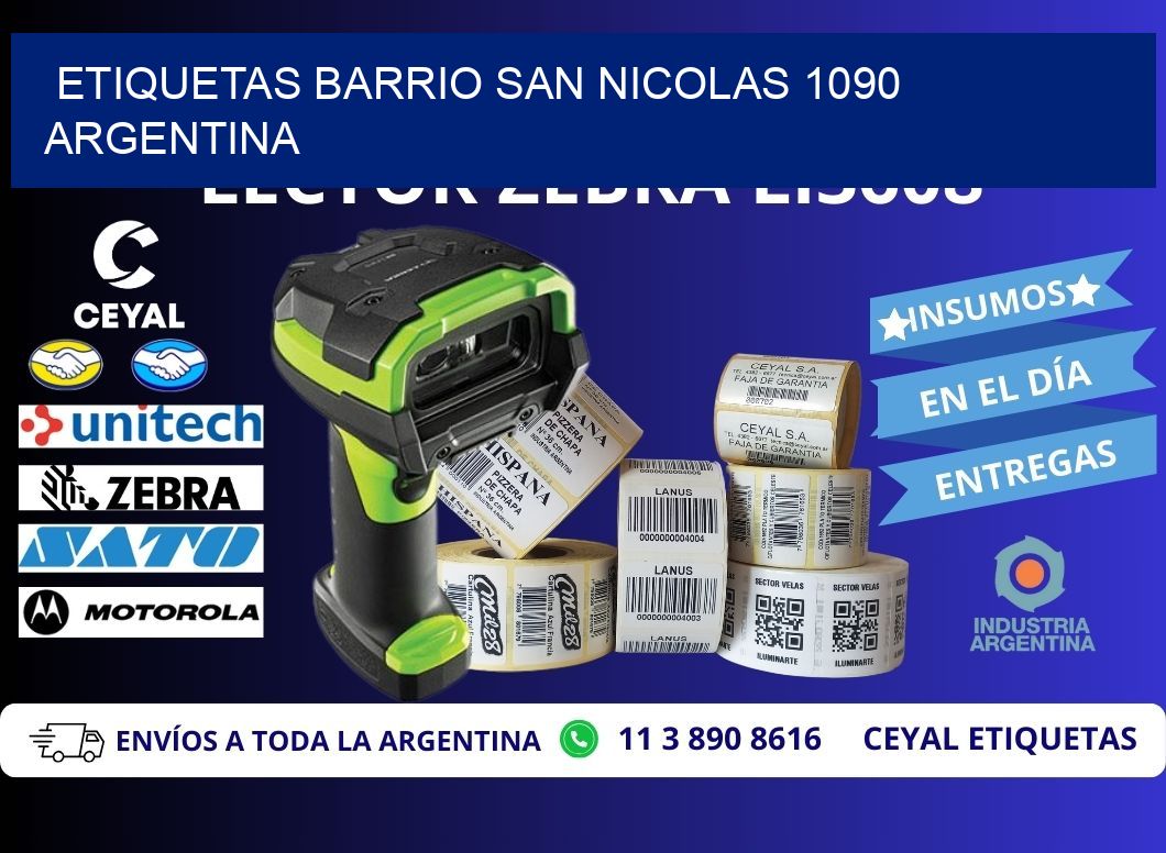 etiquetas barrio san nicolas 1090 argentina