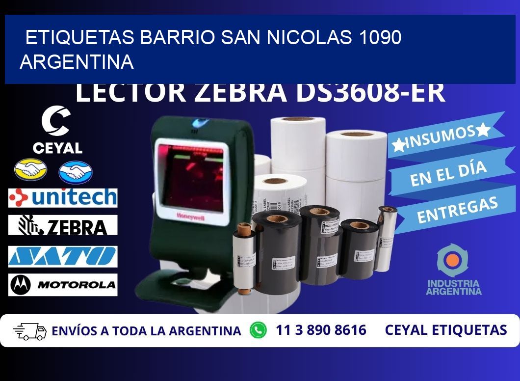 etiquetas barrio san nicolas 1090 argentina
