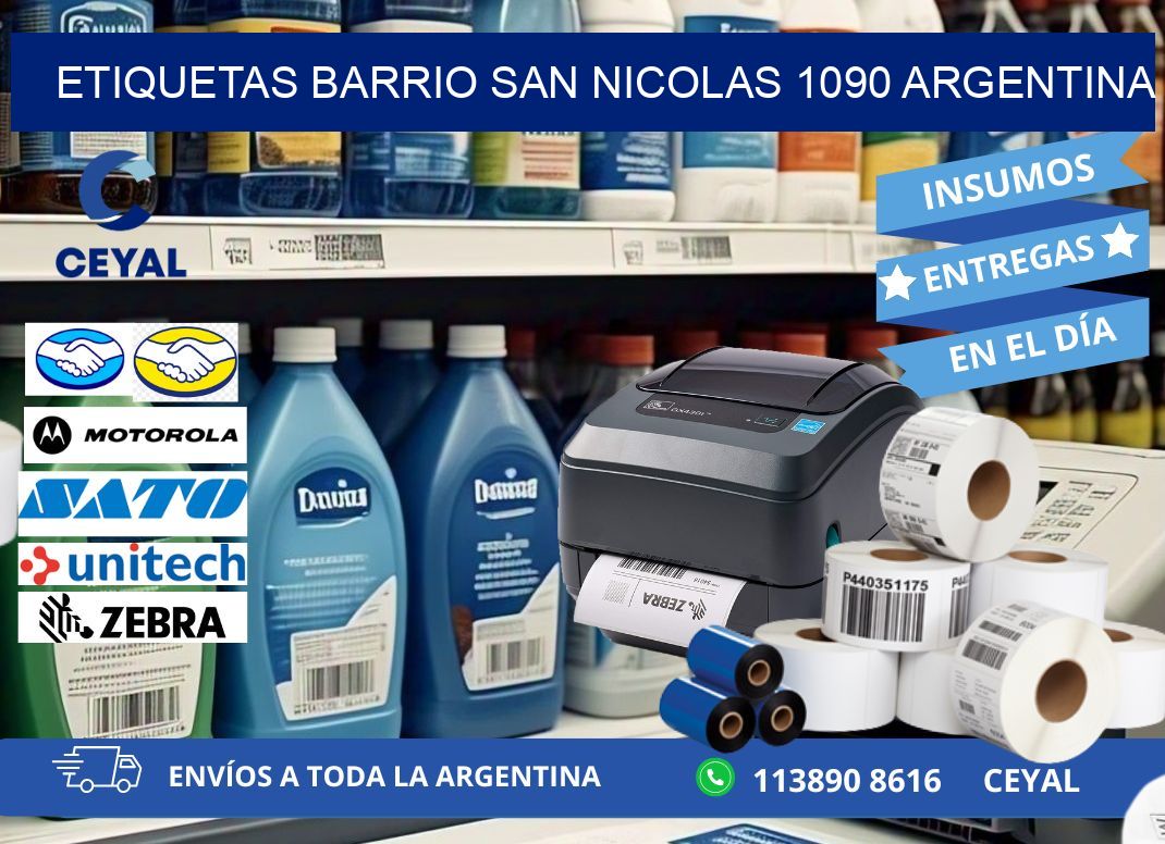 etiquetas barrio san nicolas 1090 argentina