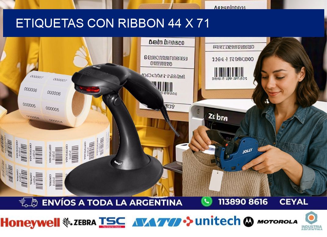 etiquetas con ribbon 44 x 71