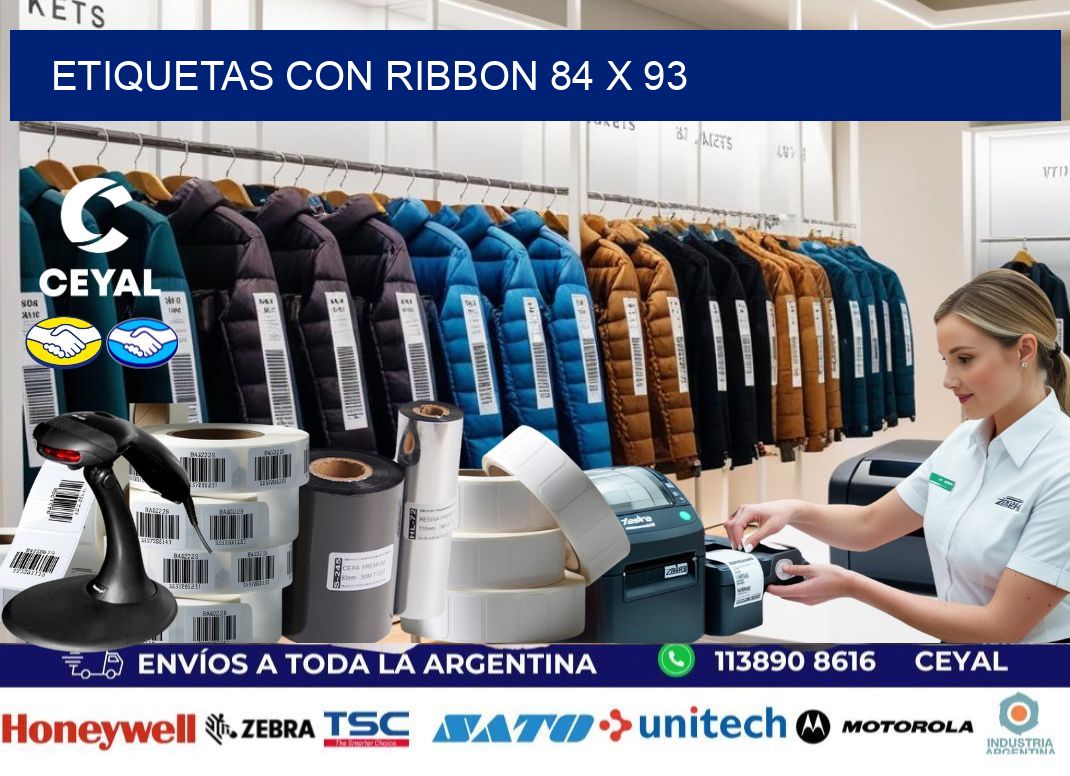 etiquetas con ribbon 84 x 93