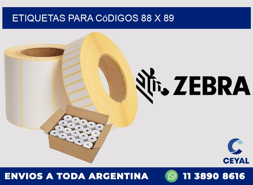 etiquetas para códigos 88 x 89