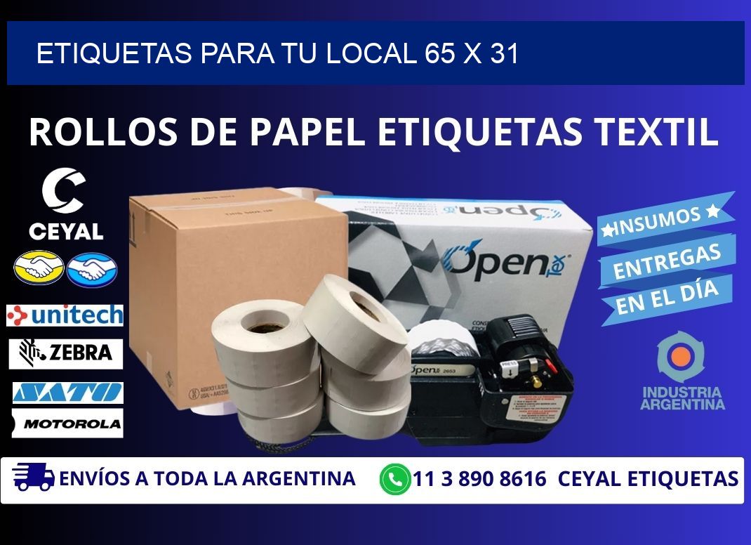 etiquetas para tu local 65 x 31