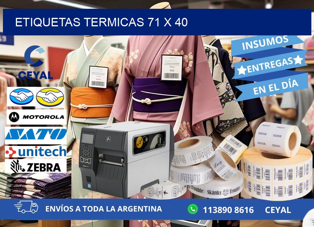 etiquetas termicas 71 x 40