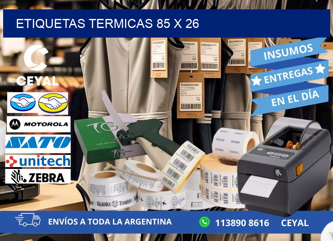 etiquetas termicas 85 x 26