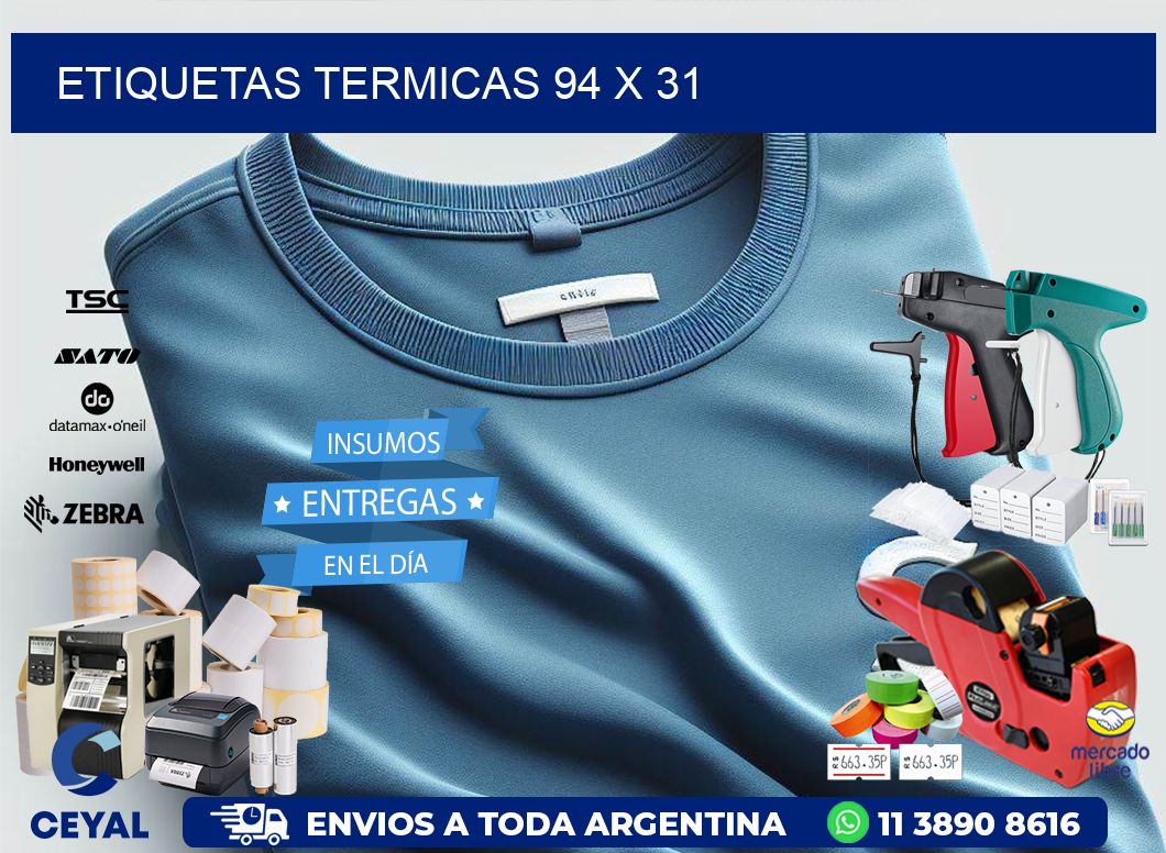 etiquetas termicas 94 x 31