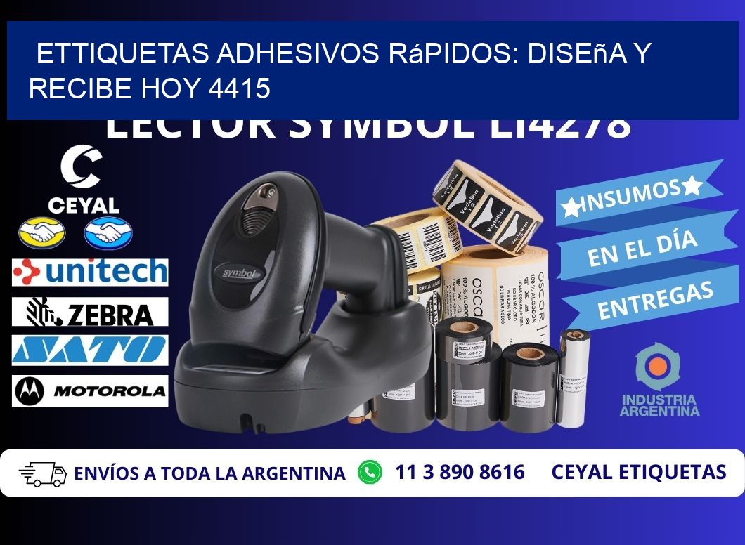 ettiquetas Adhesivos Rápidos: Diseña y Recibe Hoy 4415