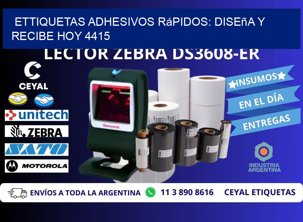 ettiquetas Adhesivos Rápidos: Diseña y Recibe Hoy 4415