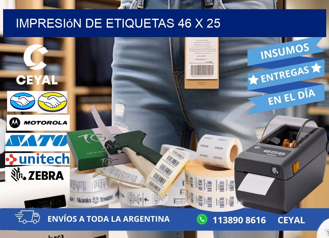 impresión de etiquetas 46 x 25
