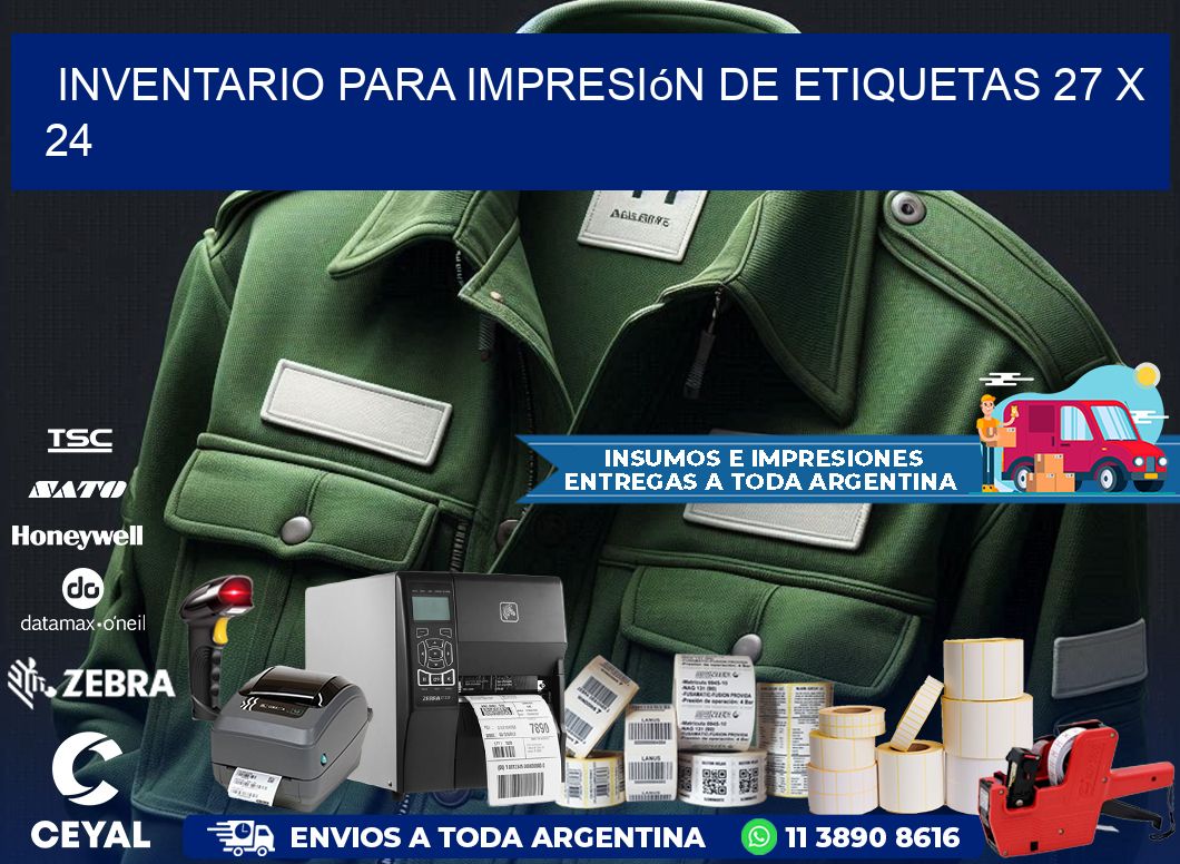 inventario para impresión de etiquetas 27 x 24