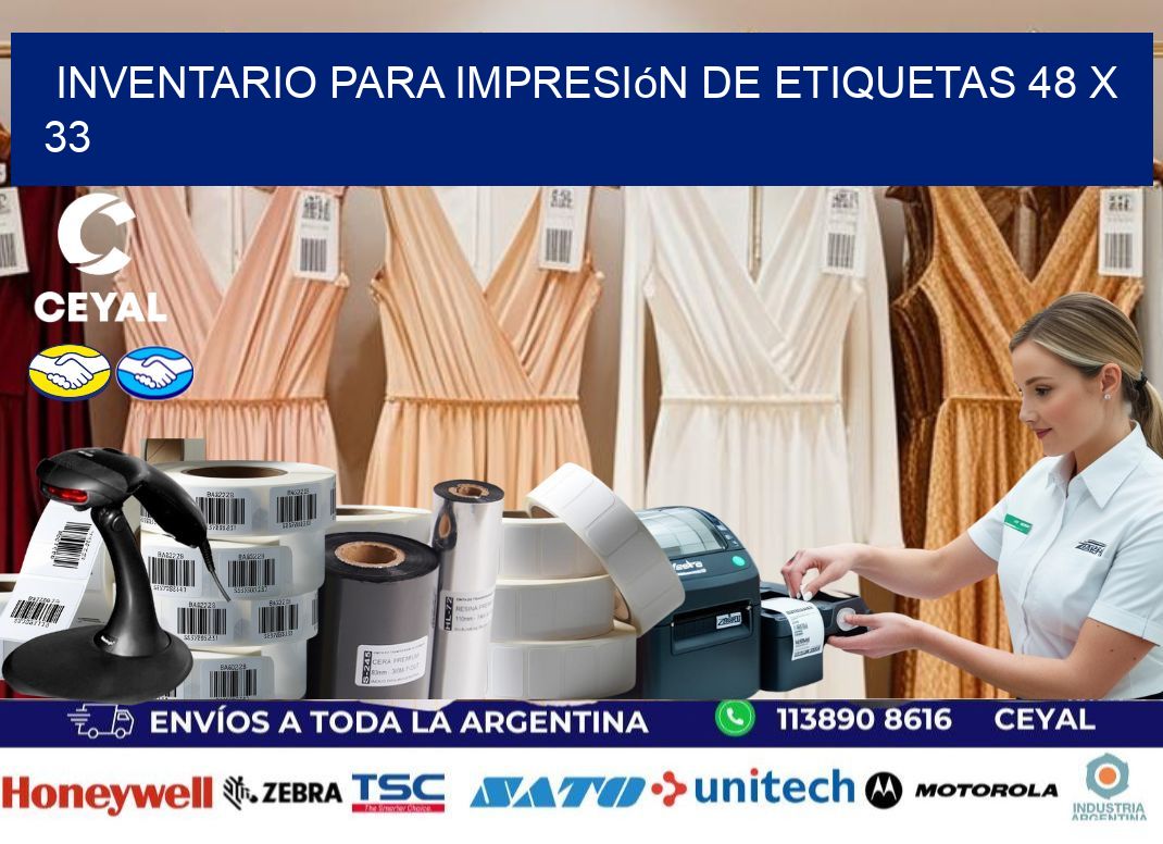 inventario para impresión de etiquetas 48 x 33