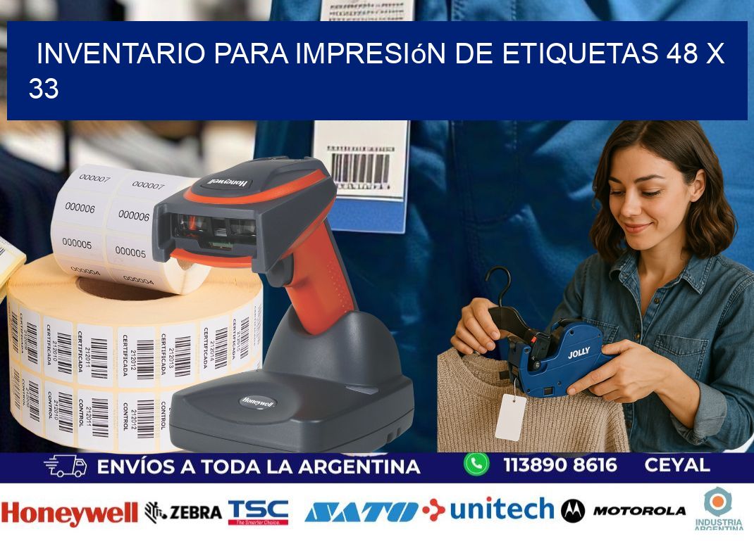 inventario para impresión de etiquetas 48 x 33