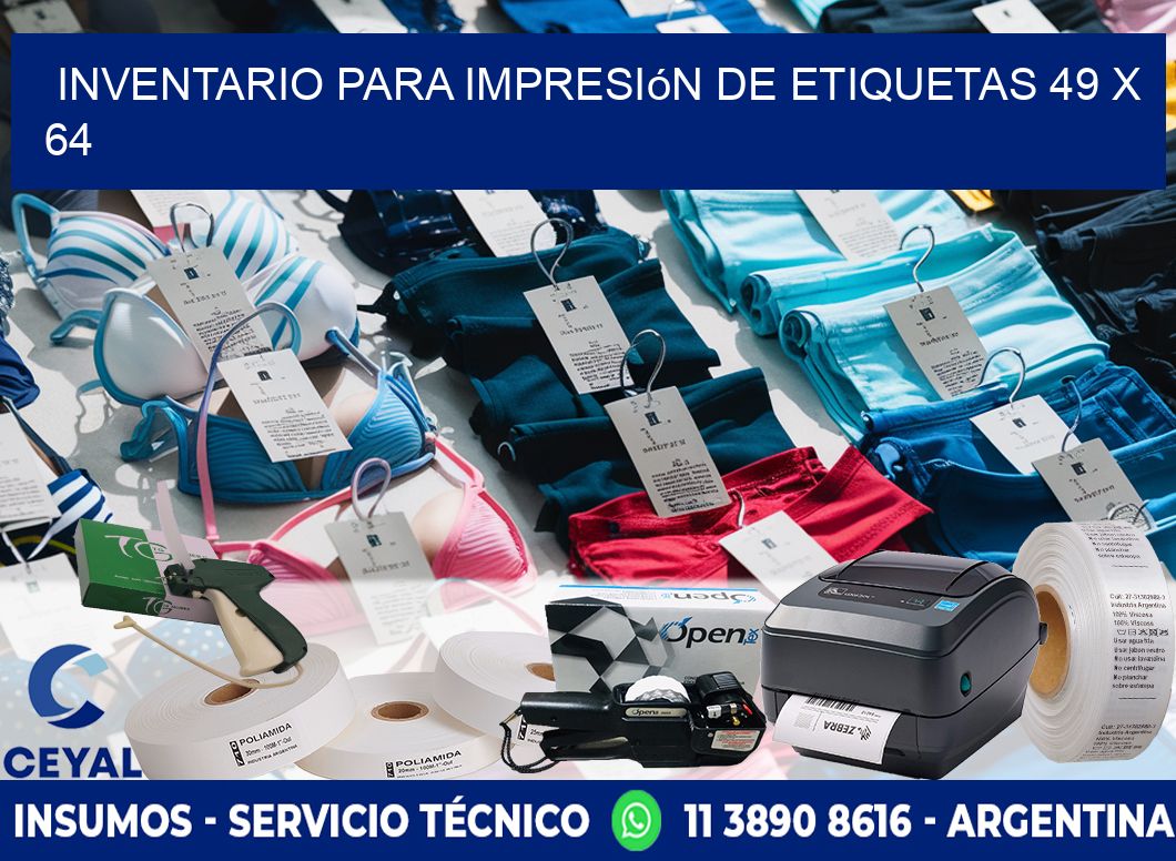 inventario para impresión de etiquetas 49 x 64