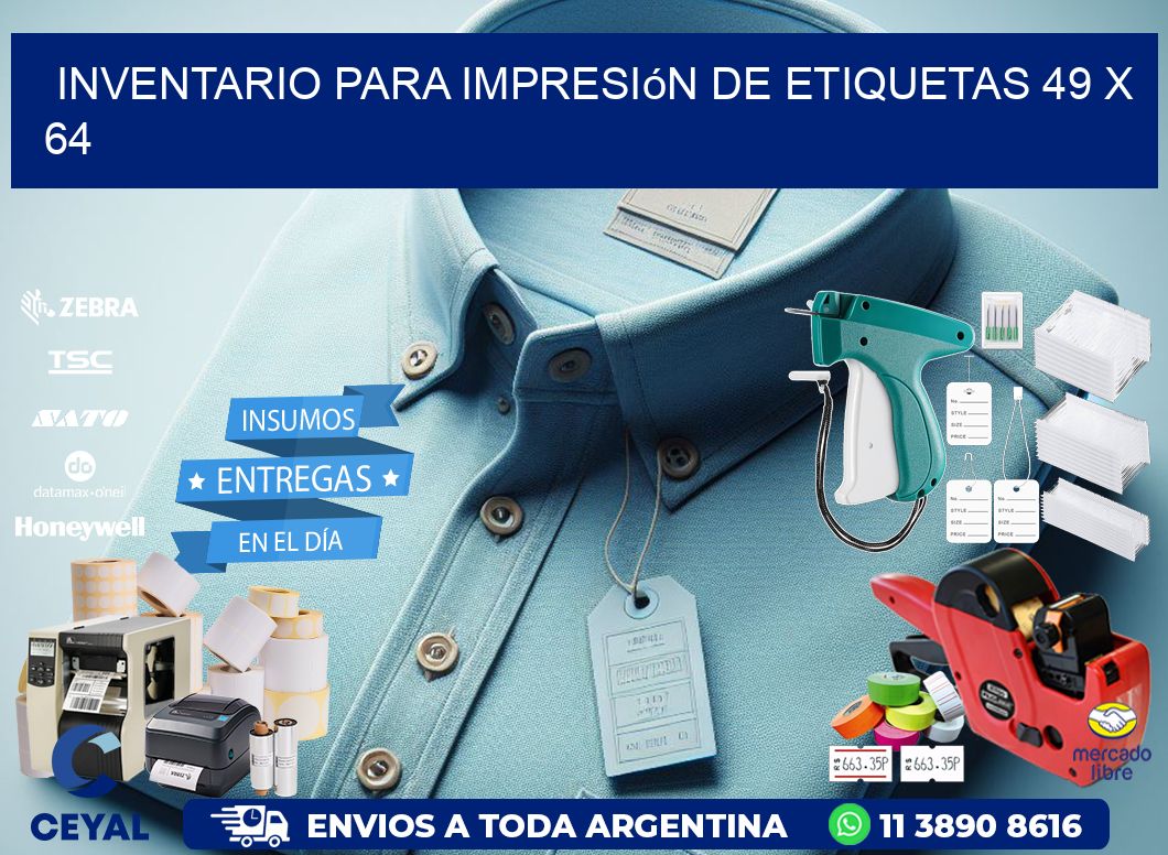 inventario para impresión de etiquetas 49 x 64