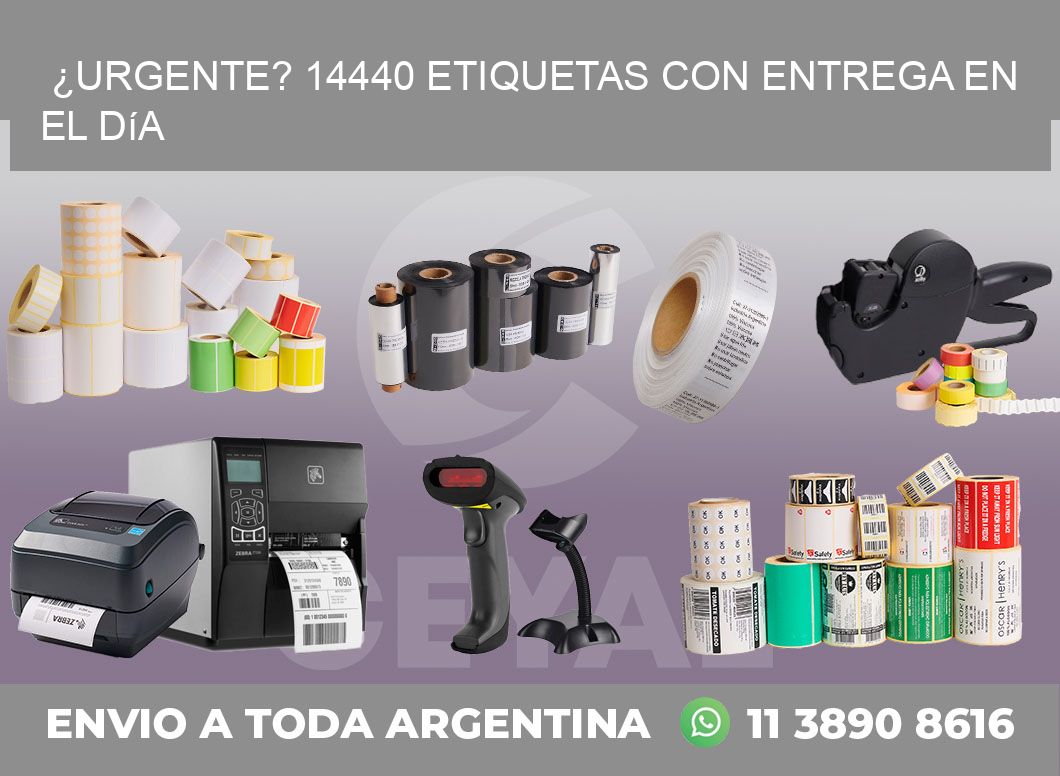 ¿Urgente? 14440 Etiquetas con Entrega en el Día
