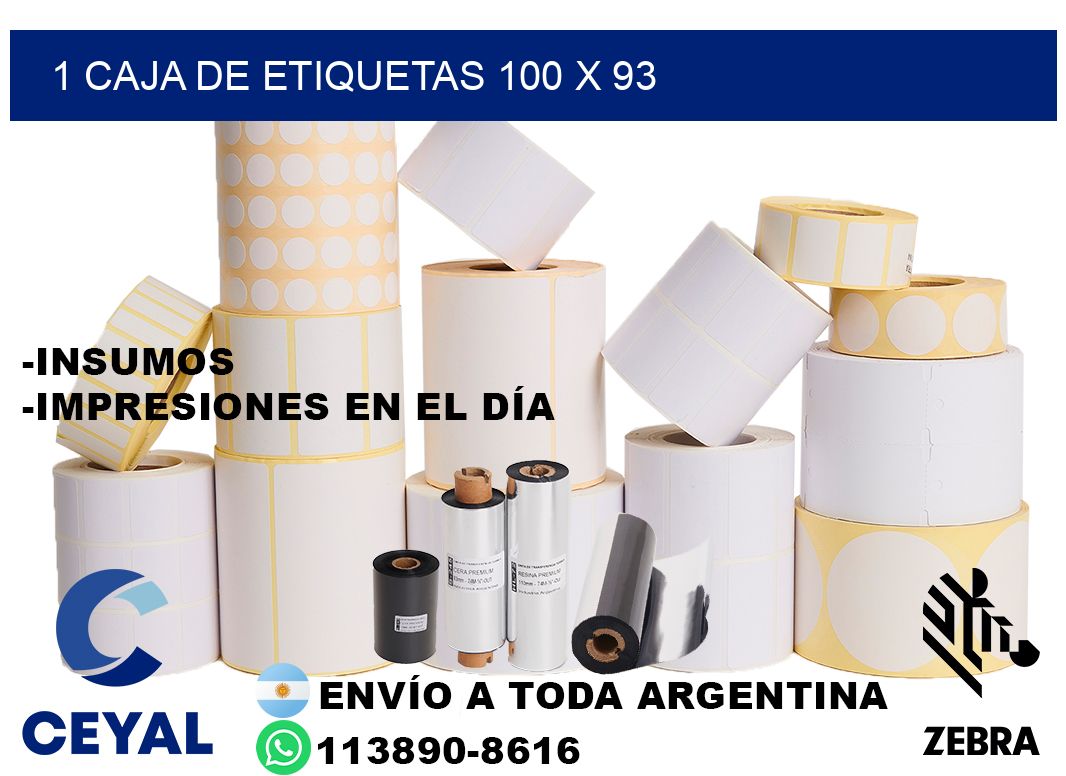 1 caja de etiquetas 100 x 93