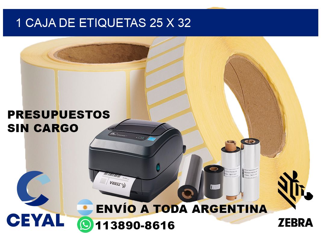1 caja de etiquetas 25 x 32