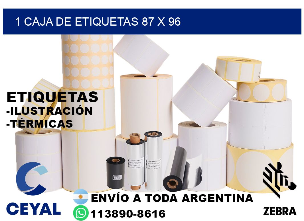 1 caja de etiquetas 87 x 96