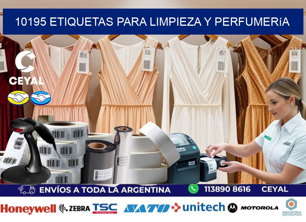 10195 Etiquetas para limpieza y perfumería