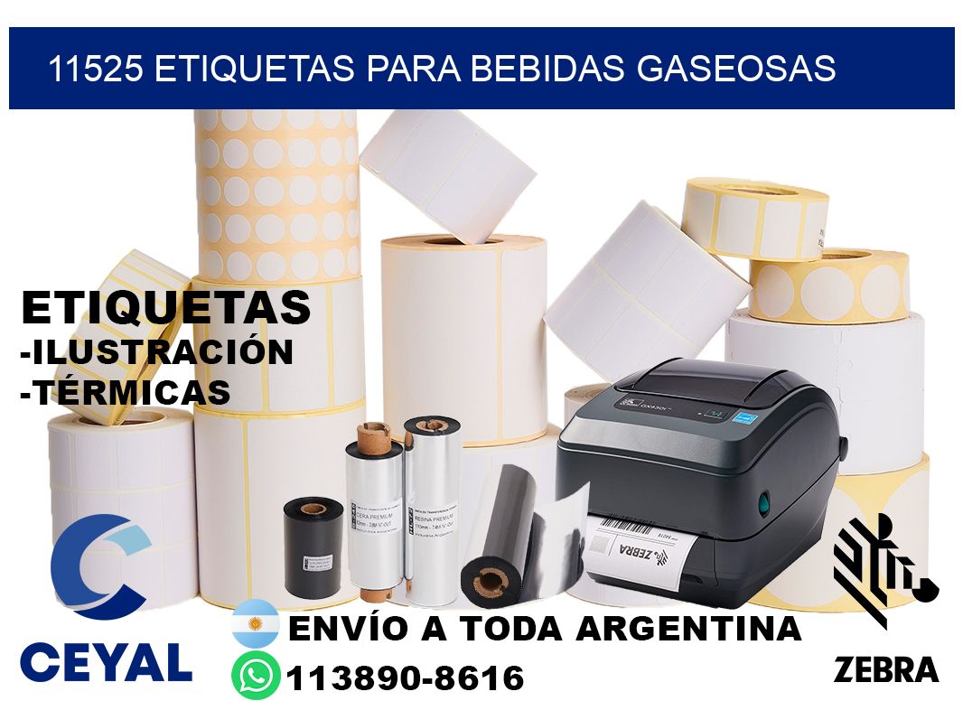 11525 Etiquetas para bebidas gaseosas
