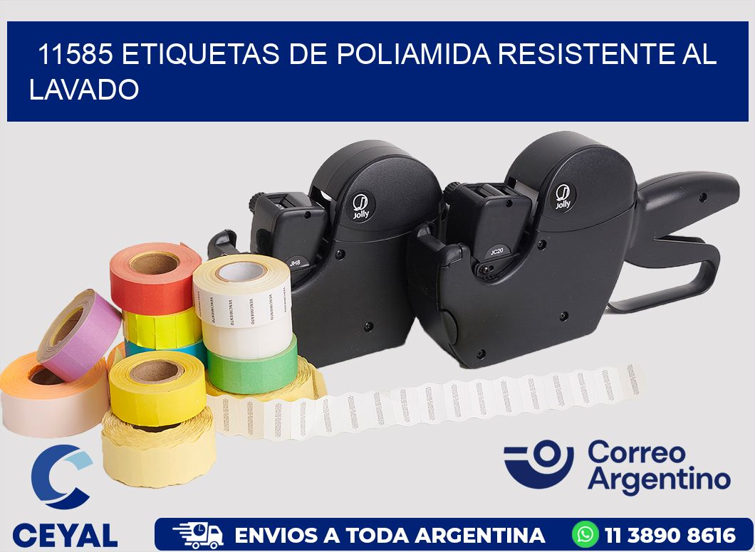 11585 Etiquetas de poliamida resistente al lavado