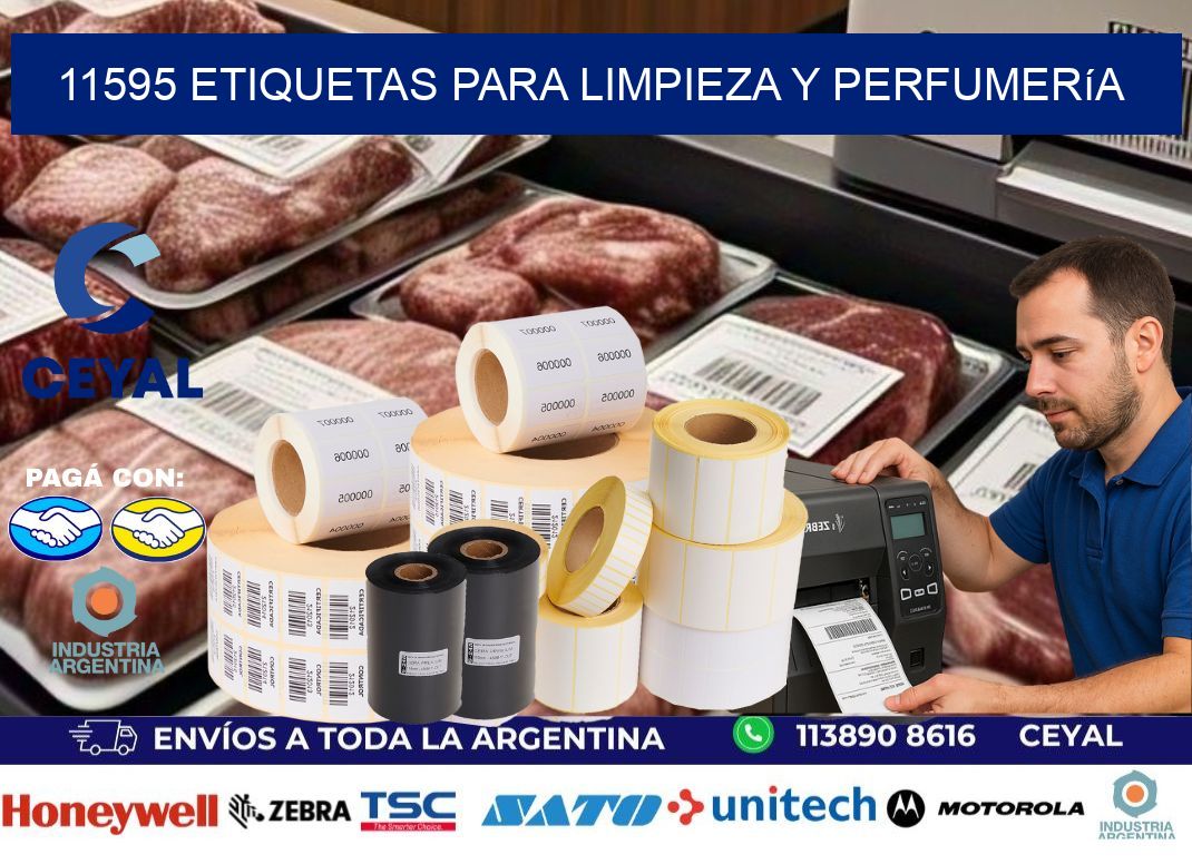 11595 Etiquetas para limpieza y perfumería