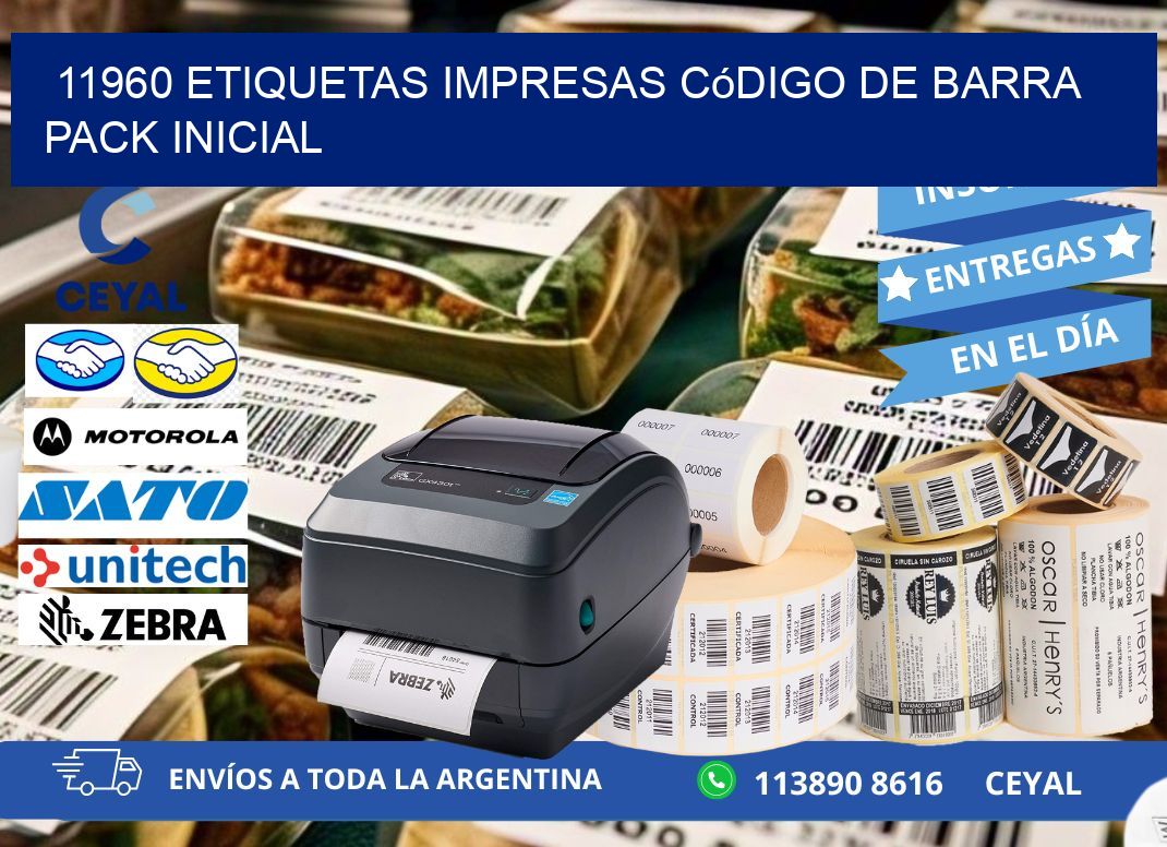 11960 Etiquetas Impresas código De Barra Pack Inicial