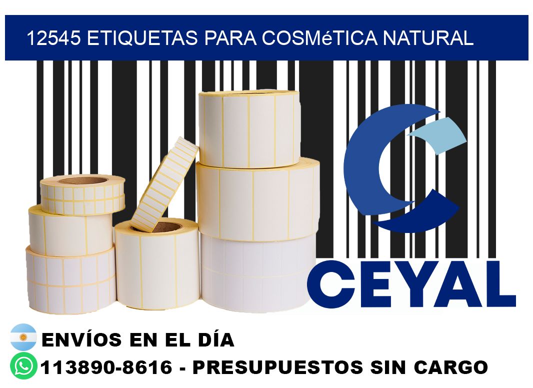 12545 Etiquetas para cosmética natural